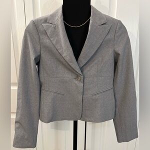 BCBGMaxazria Wool pleated back short blazer
